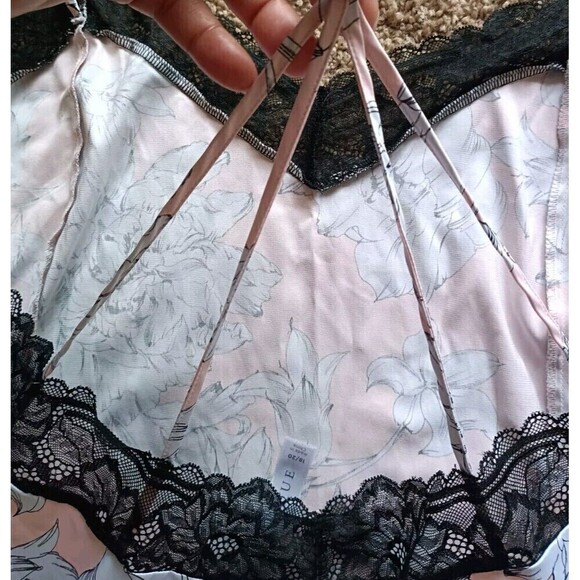 Cacique Lingerie Babydoll Chemise Nightgown Size 18/20 Pink Floral Lace Trim - Picture 8 of 8